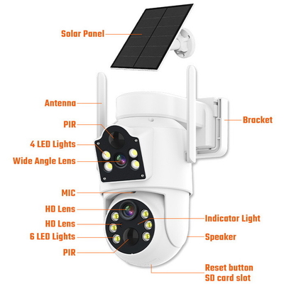 1080P Solar Power Camera with Infrared Night Vision and Remote Monitoring Camera